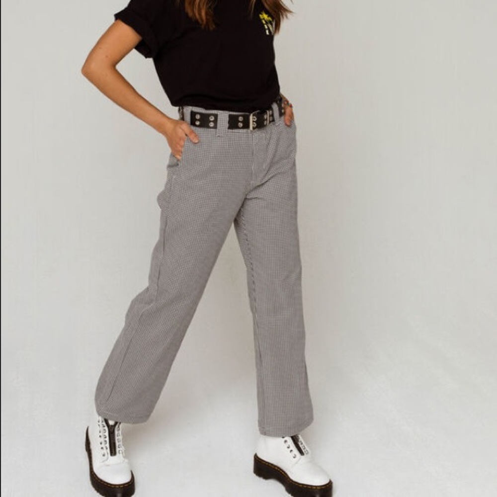 Bnwt obey creeper black & white pant